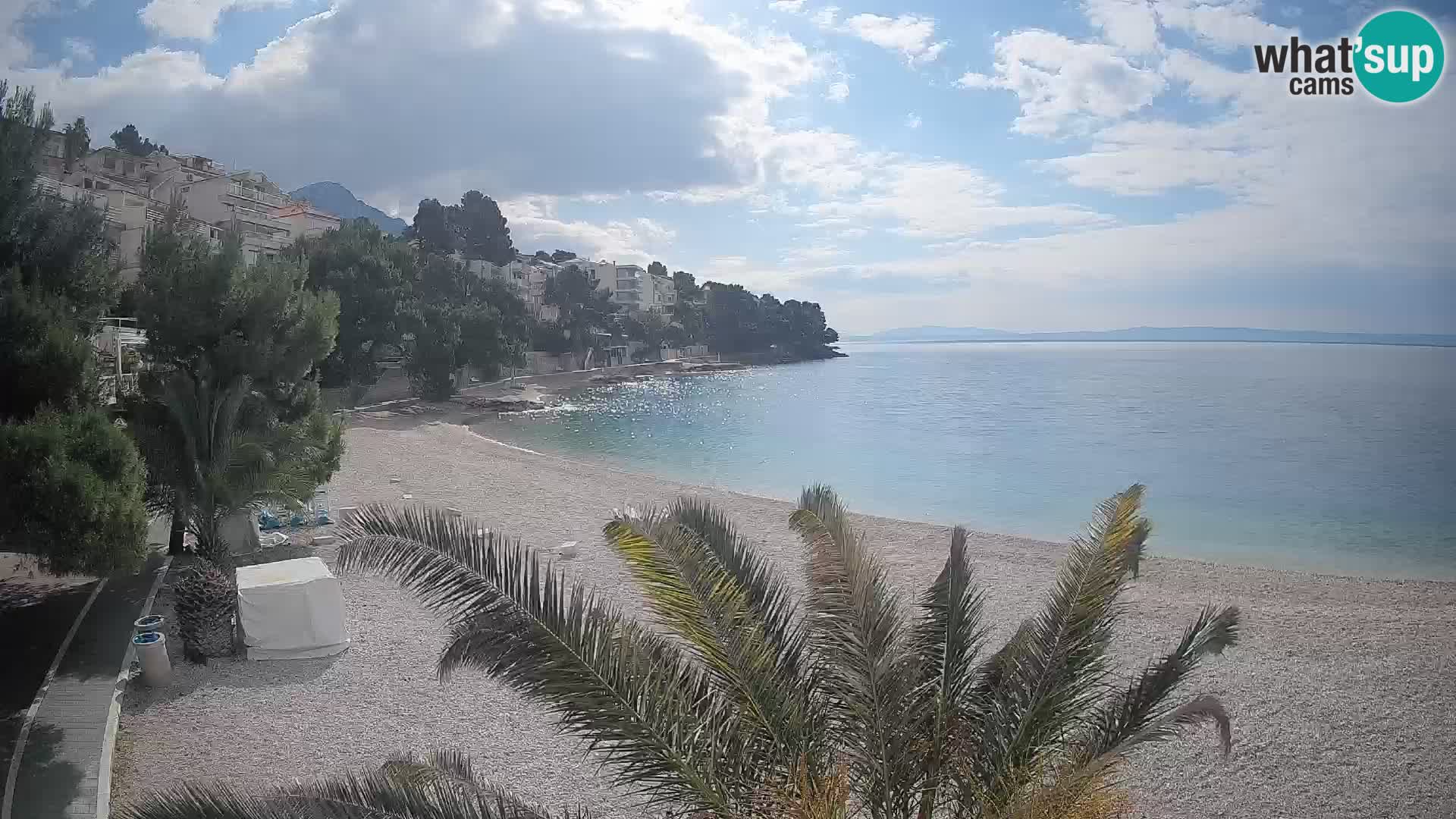 Webcam Lučica Strand Beach Brela – Liveblick von der Adriaküste
