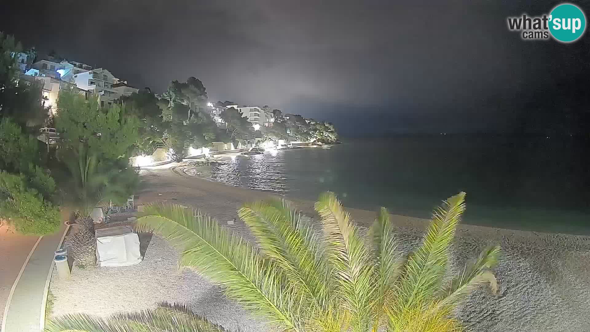 Webcam Spiaggia Lučica Brela – Vista live sulla costa adriatica