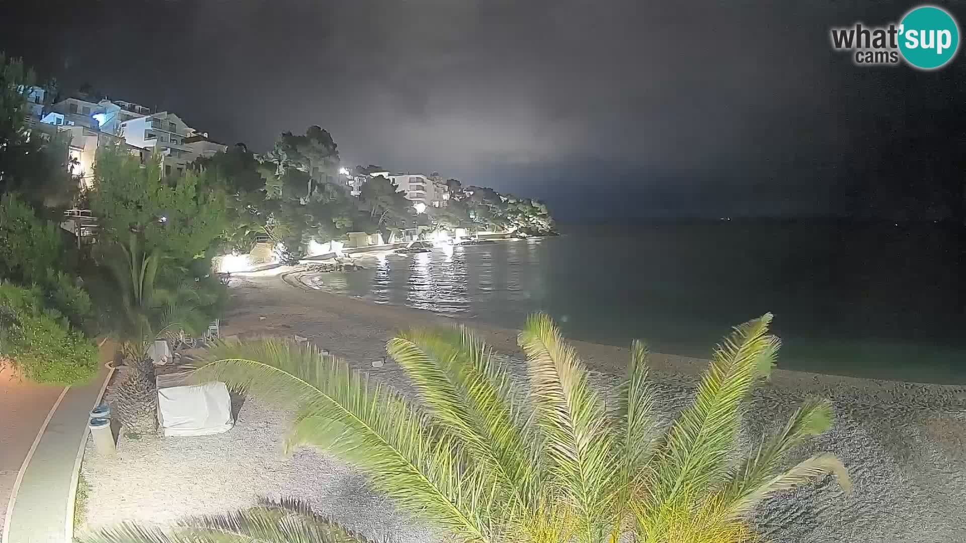 Webcam Lučica Strand Beach Brela – Liveblick von der Adriaküste