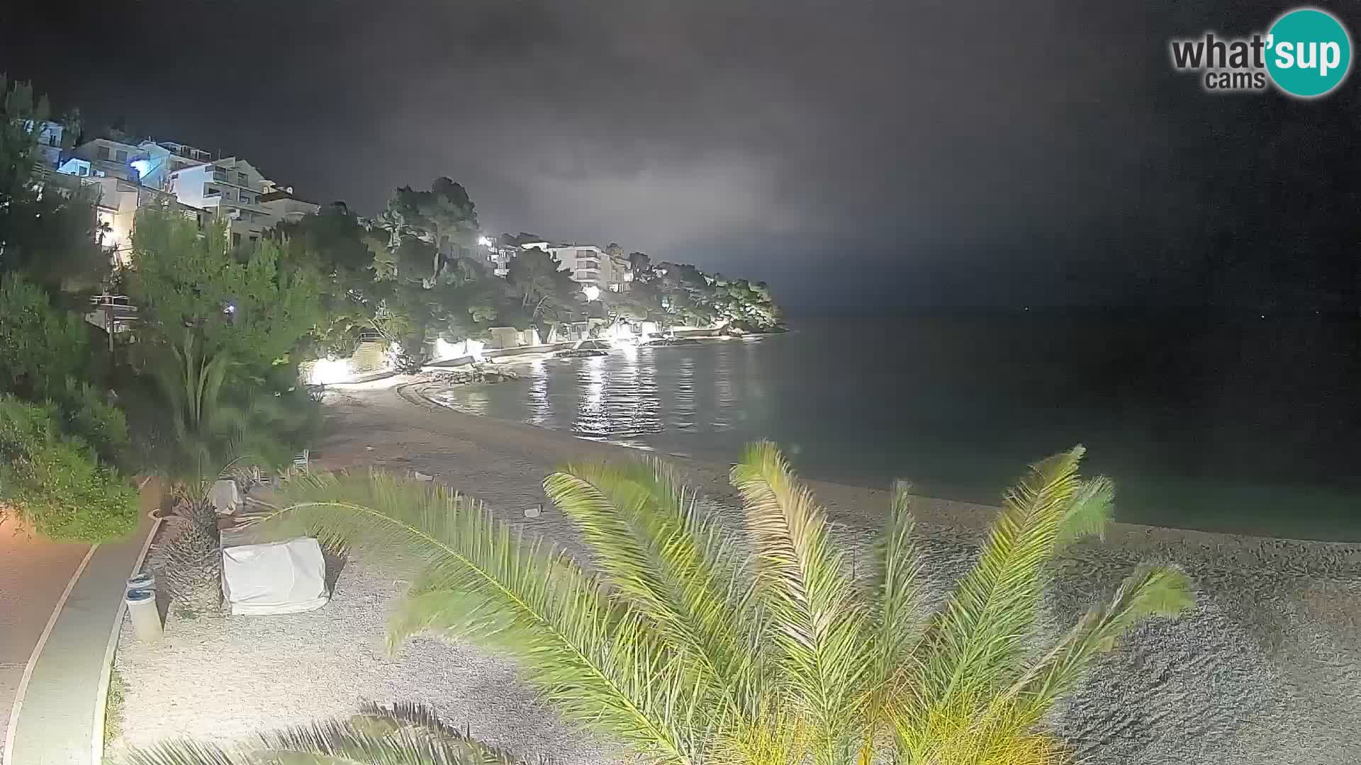 Webcam Lučica Strand Beach Brela – Liveblick von der Adriaküste