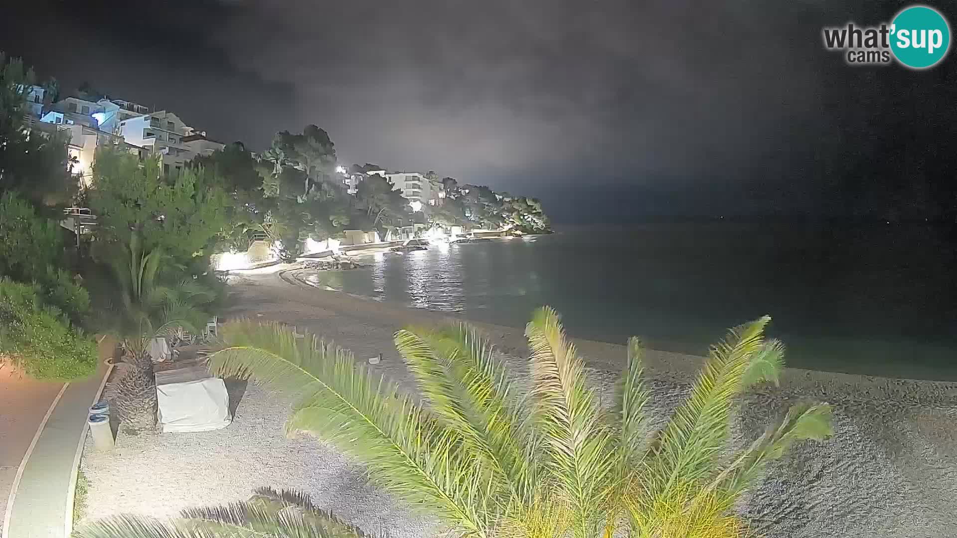 Webcam Lučica Strand Beach Brela – Liveblick von der Adriaküste