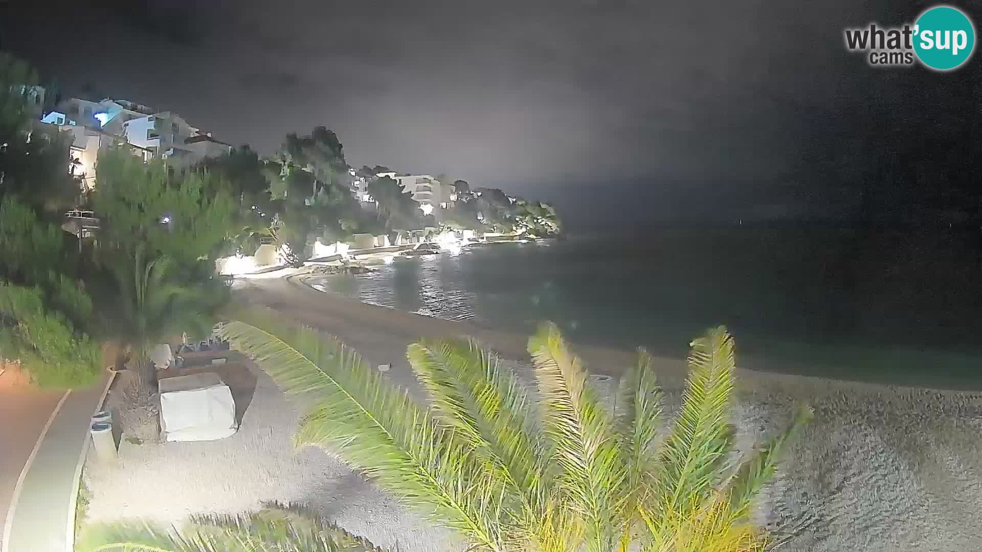 Webcam Spiaggia Lučica Brela – Vista live sulla costa adriatica