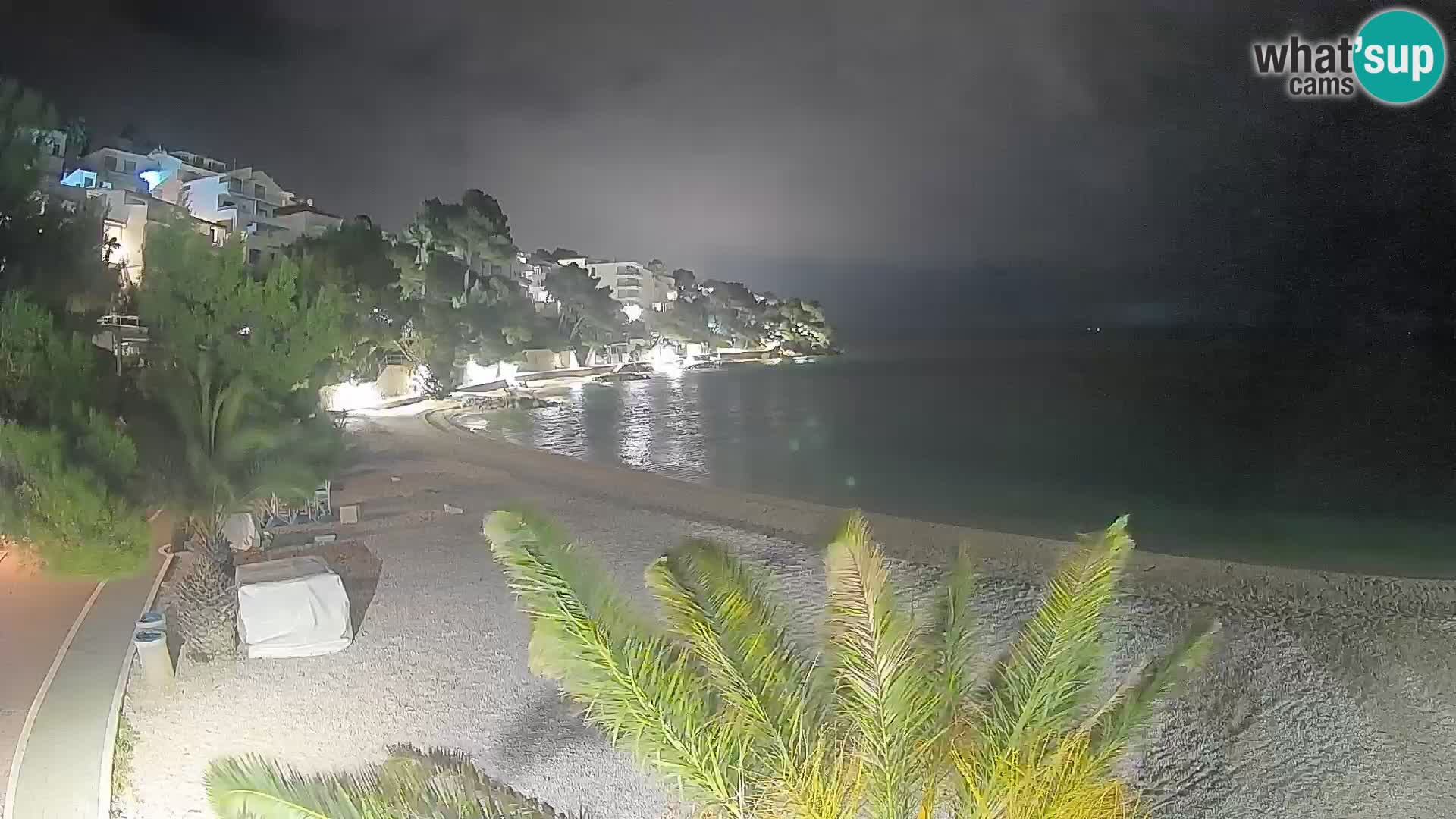Webcam Spiaggia Lučica Brela – Vista live sulla costa adriatica