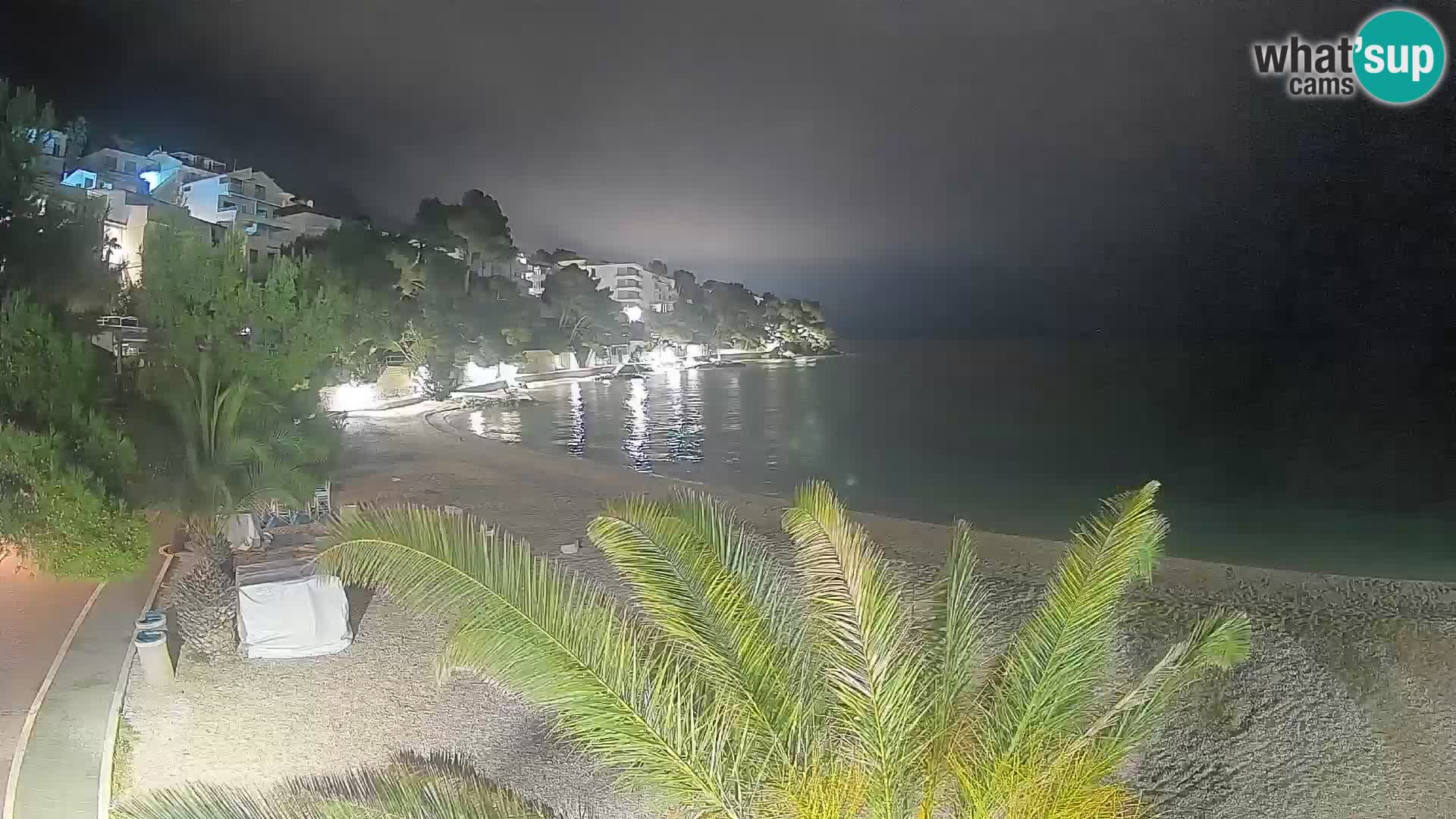 Webcam Plage Lučica Brela – Vue en direct sur la côte adriatique