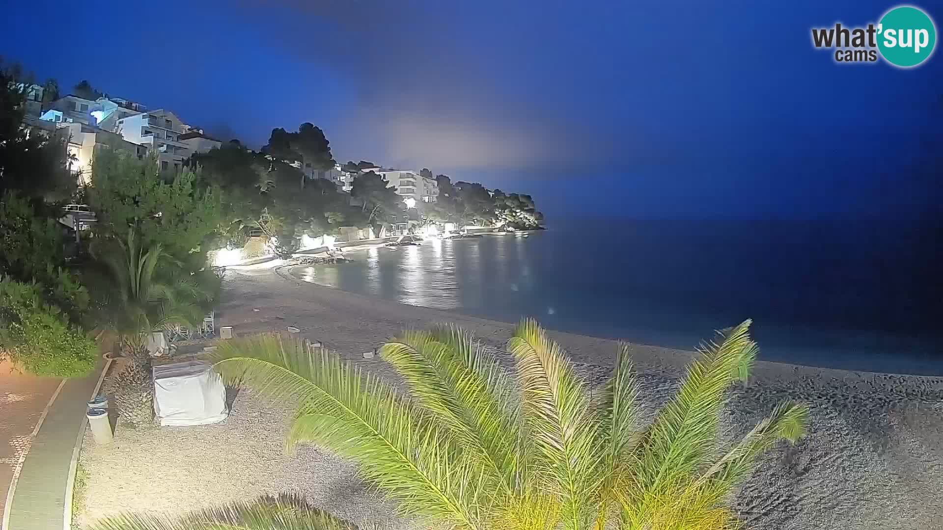 Webcam Playa Lučica Brela – Vista en directo de la costa adriática