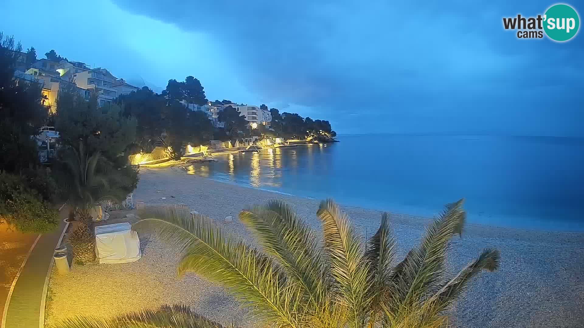 Webcam Spiaggia Lučica Brela – Vista live sulla costa adriatica