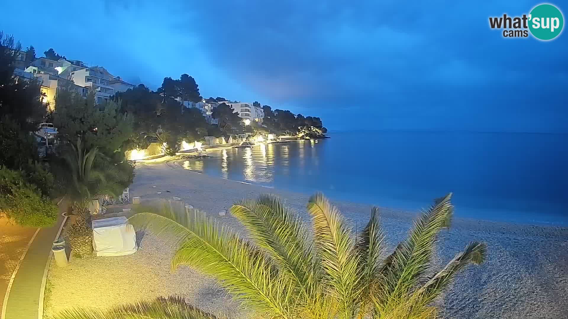 Webcam Spiaggia Lučica Brela – Vista live sulla costa adriatica