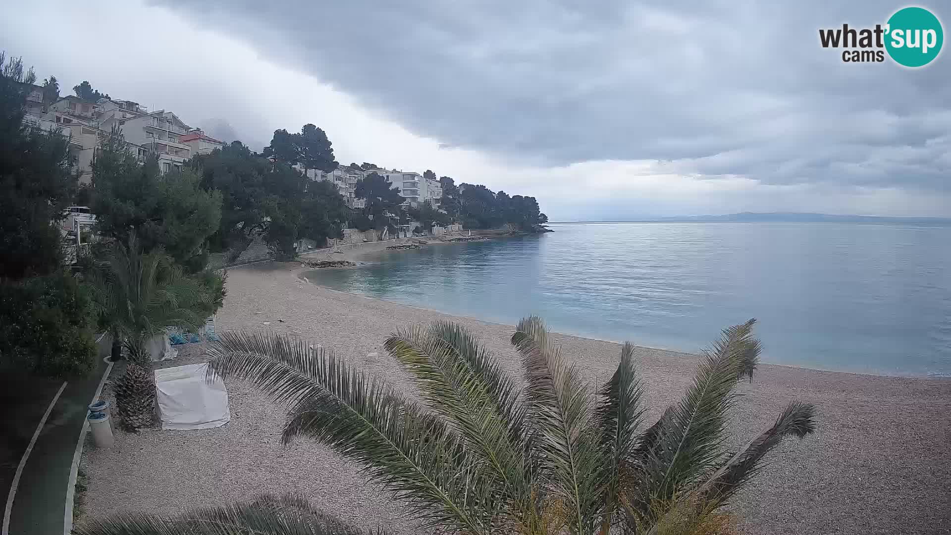 Webcam Plage Lučica Brela – Vue en direct sur la côte adriatique