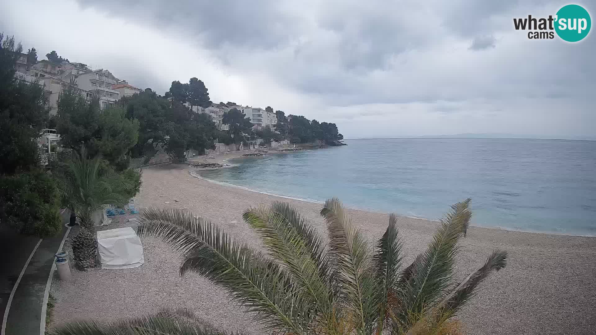 Webcam Spiaggia Lučica Brela – Vista live sulla costa adriatica