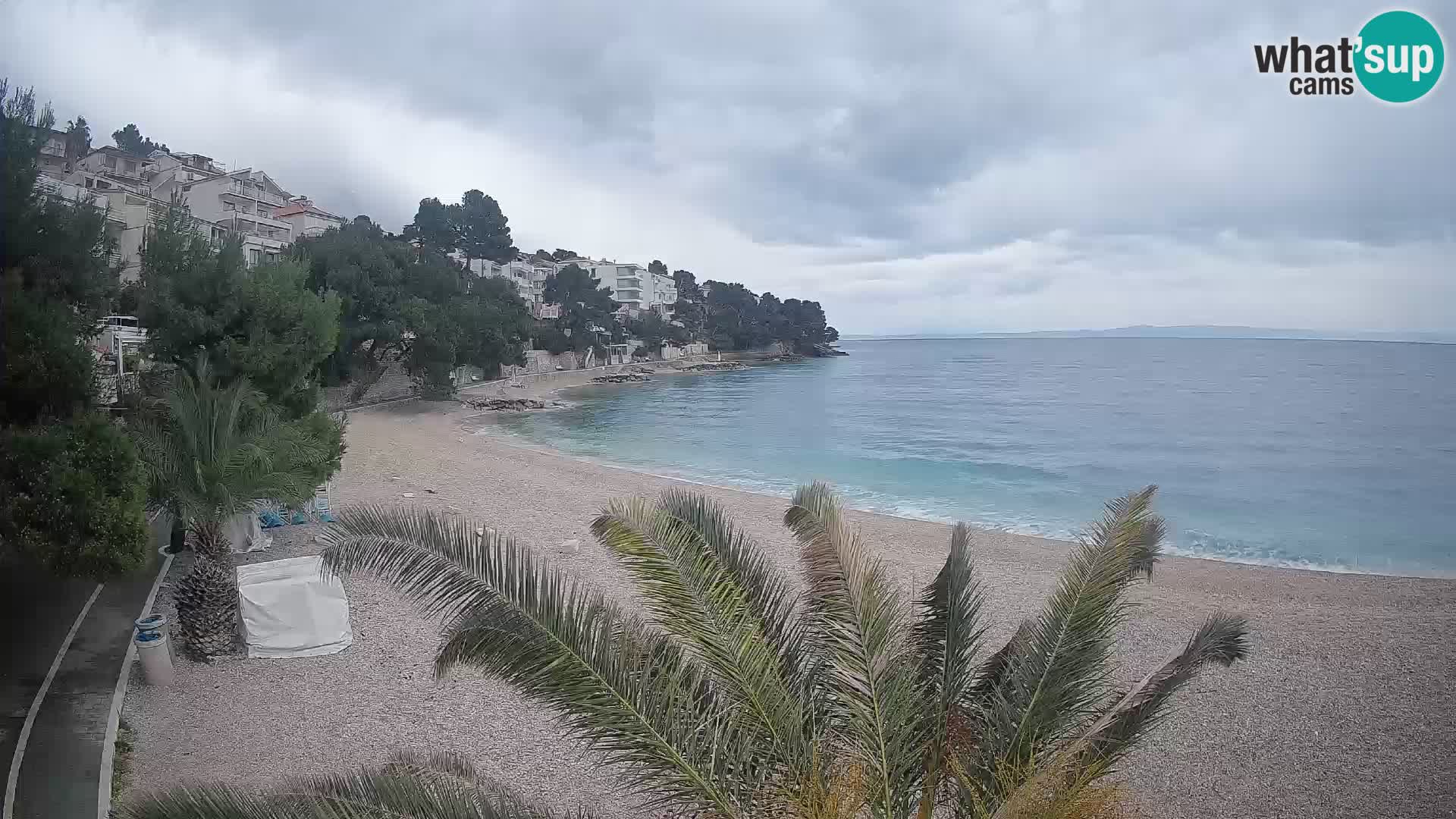 Webcam Playa Lučica Brela – Vista en directo de la costa adriática