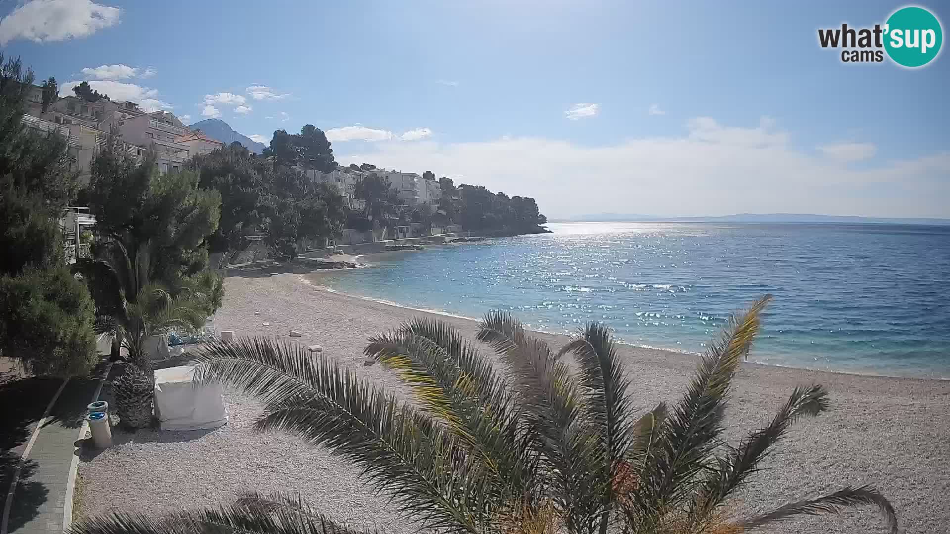 Webcam Playa Lučica Brela – Vista en directo de la costa adriática