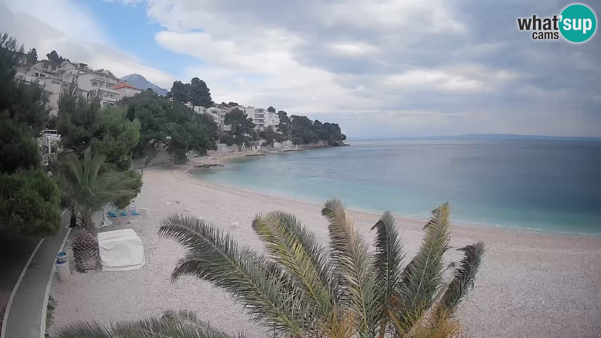 Webcam Spiaggia Lučica Brela – Vista live sulla costa adriatica