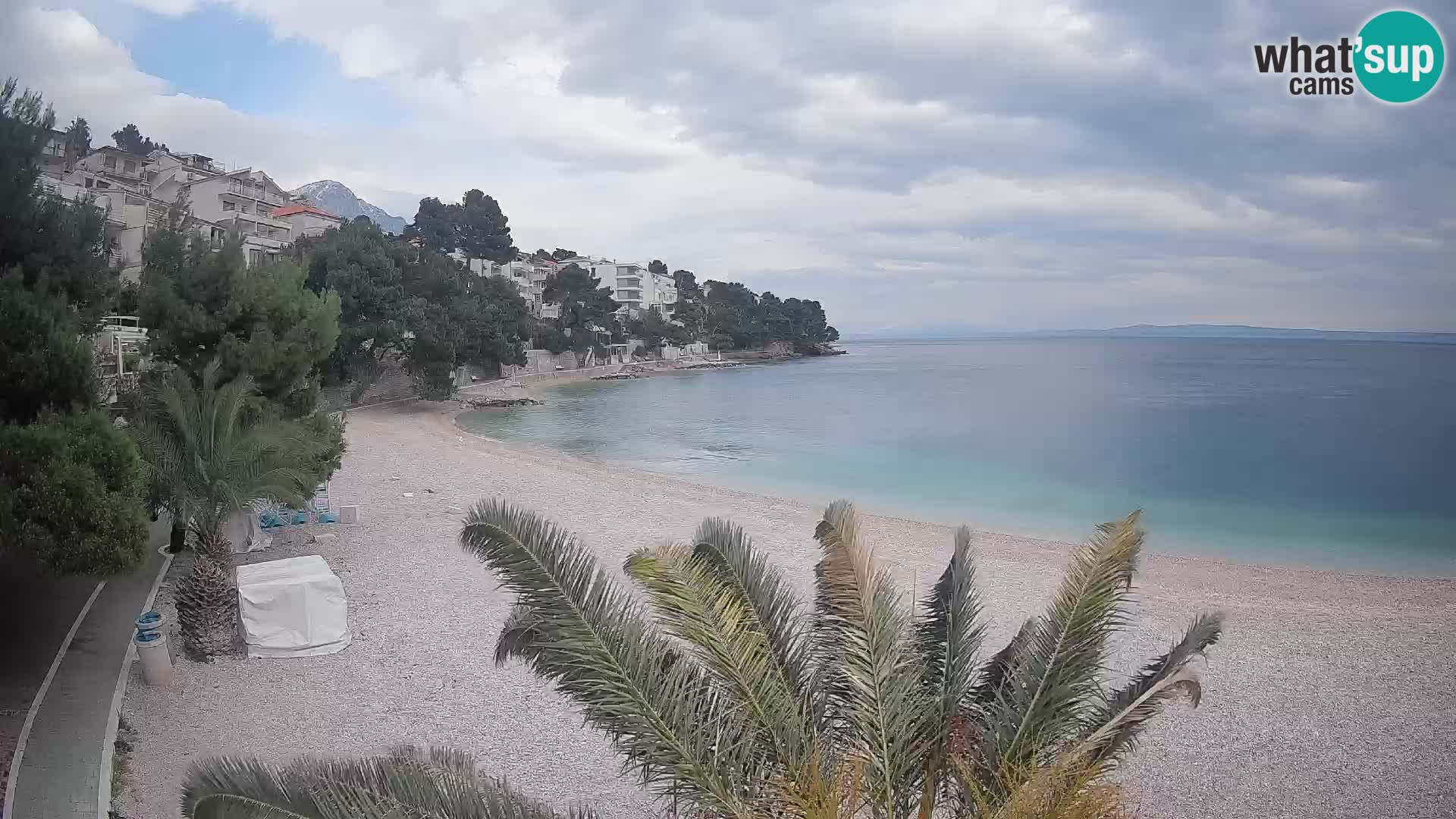 Webcam Playa Lučica Brela – Vista en directo de la costa adriática