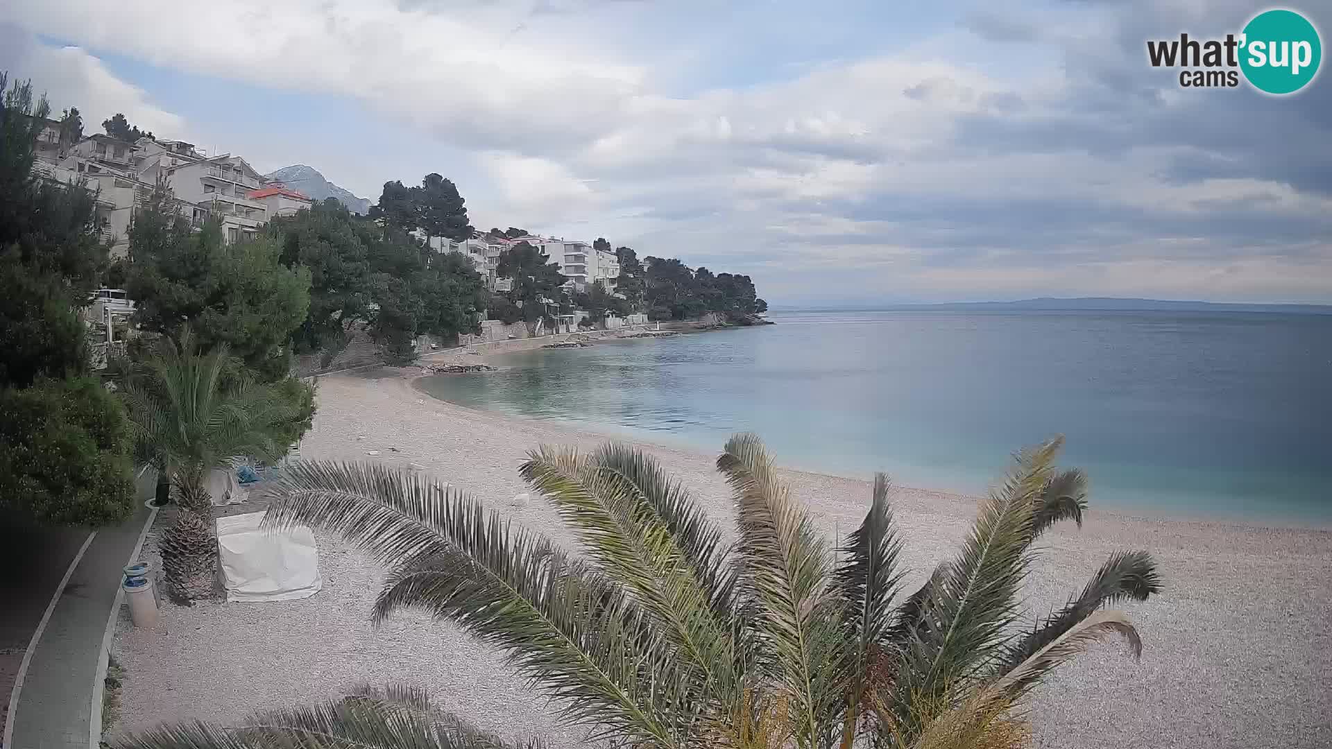 Webcam Spiaggia Lučica Brela – Vista live sulla costa adriatica