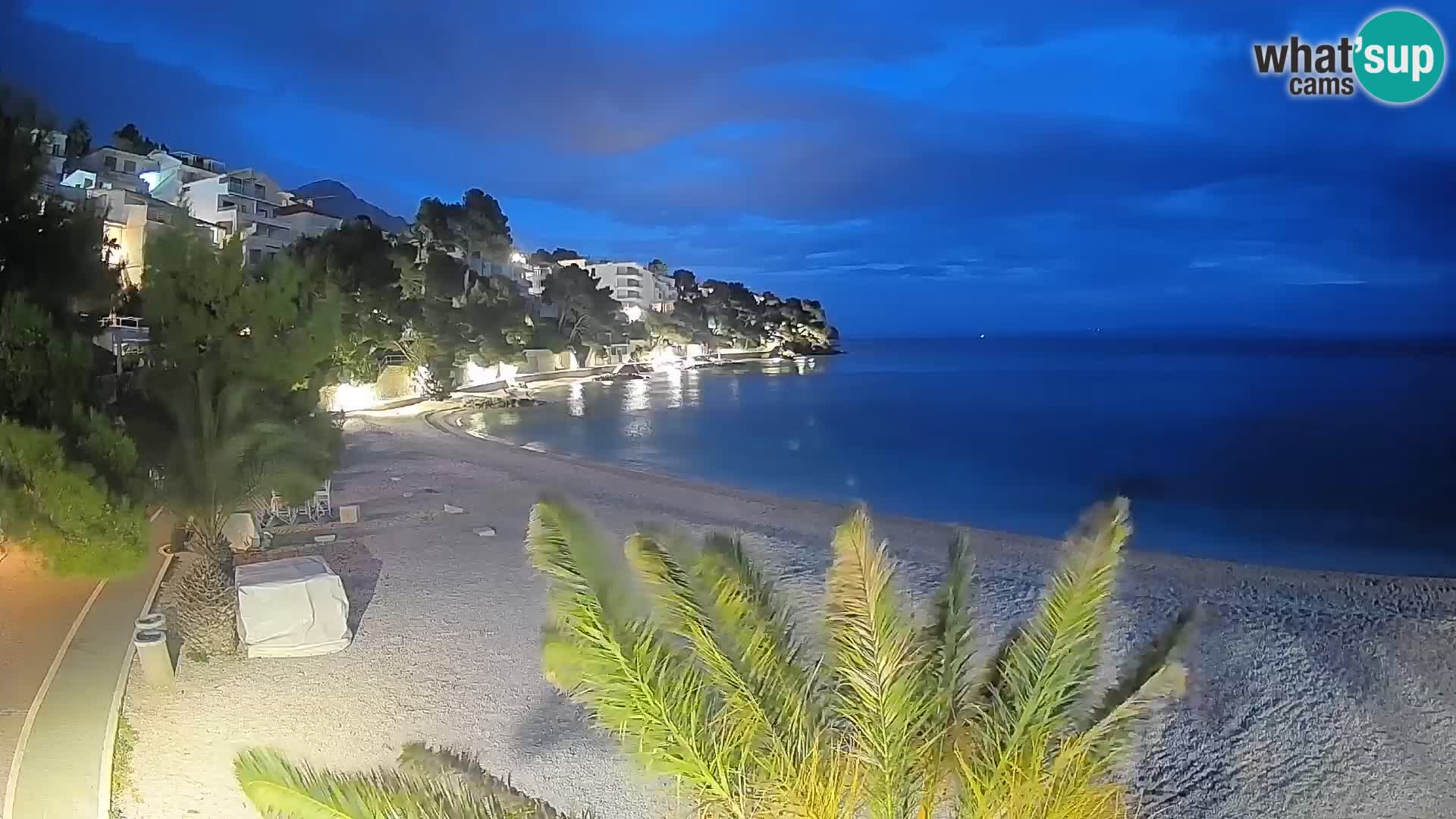 Webcam Playa Lučica Brela – Vista en directo de la costa adriática