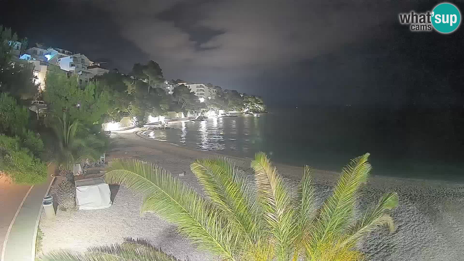 Webcam Lučica Strand Beach Brela – Liveblick von der Adriaküste