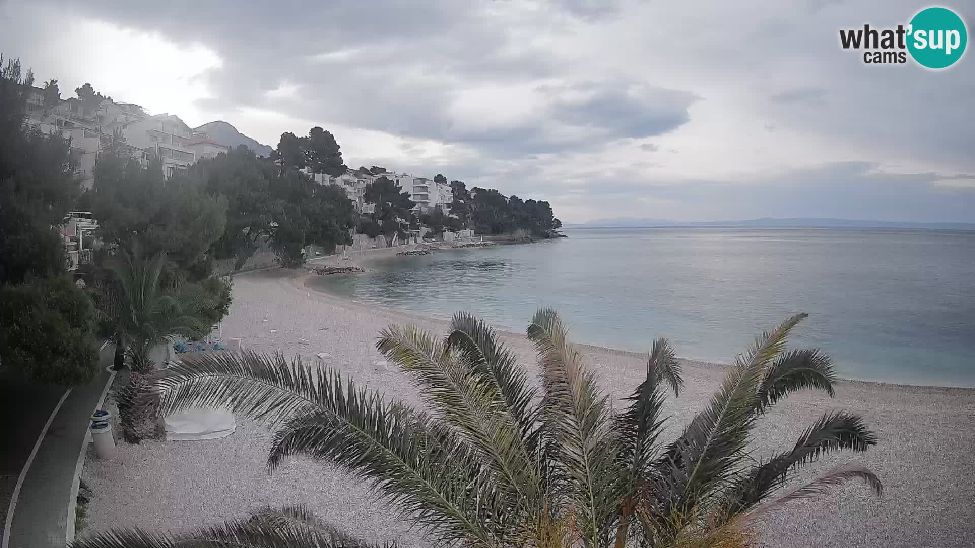 Webcam Spiaggia Lučica Brela – Vista live sulla costa adriatica