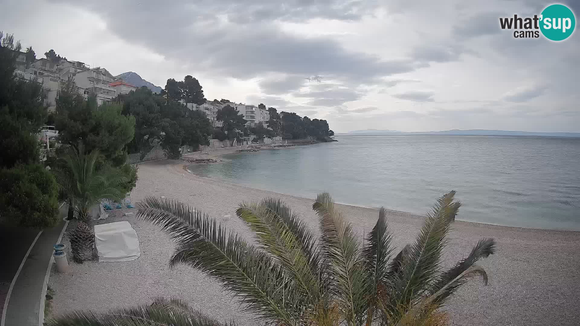 Webcam Lučica Strand Beach Brela – Liveblick von der Adriaküste