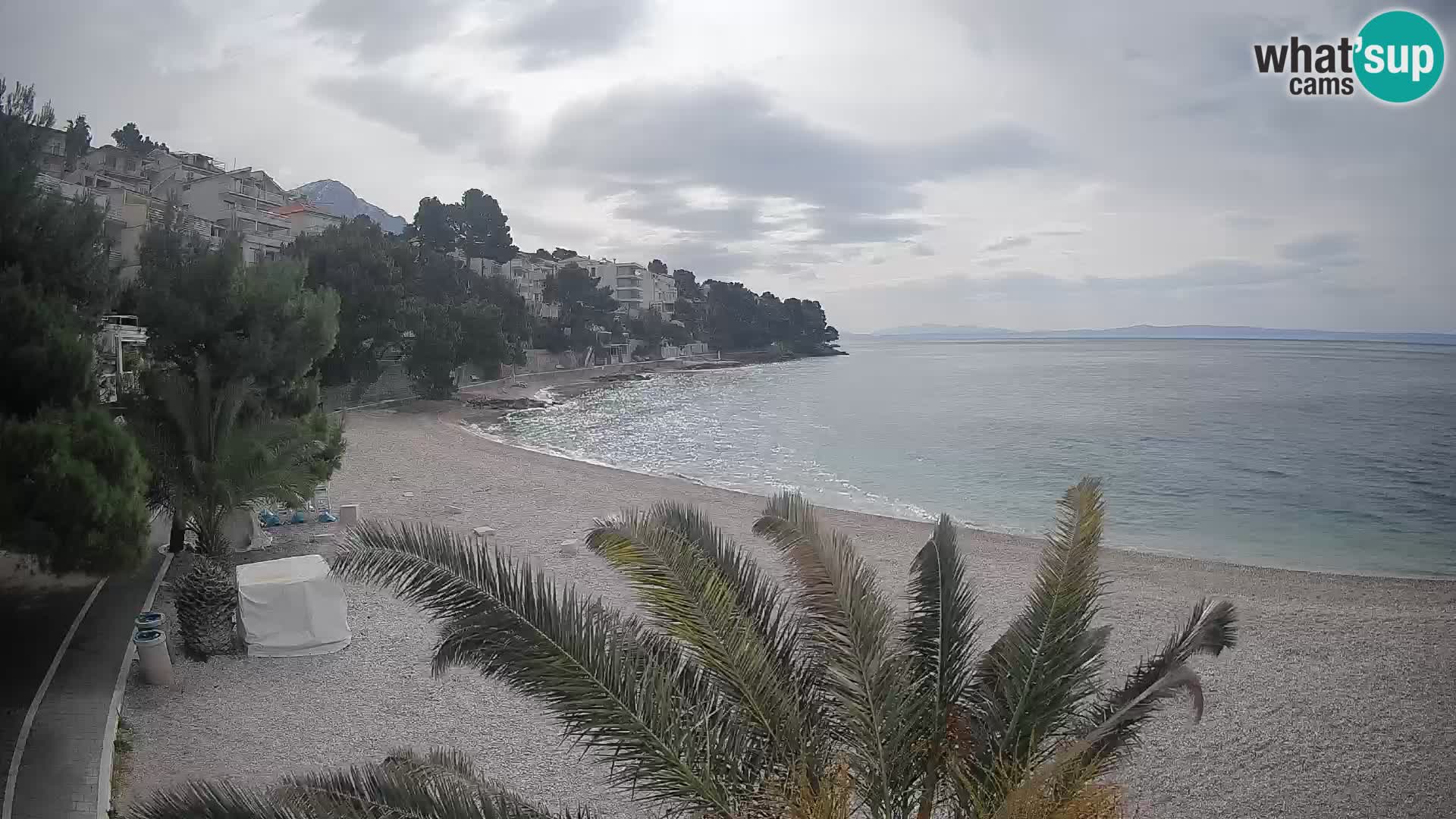 Webcam Plage Lučica Brela – Vue en direct sur la côte adriatique