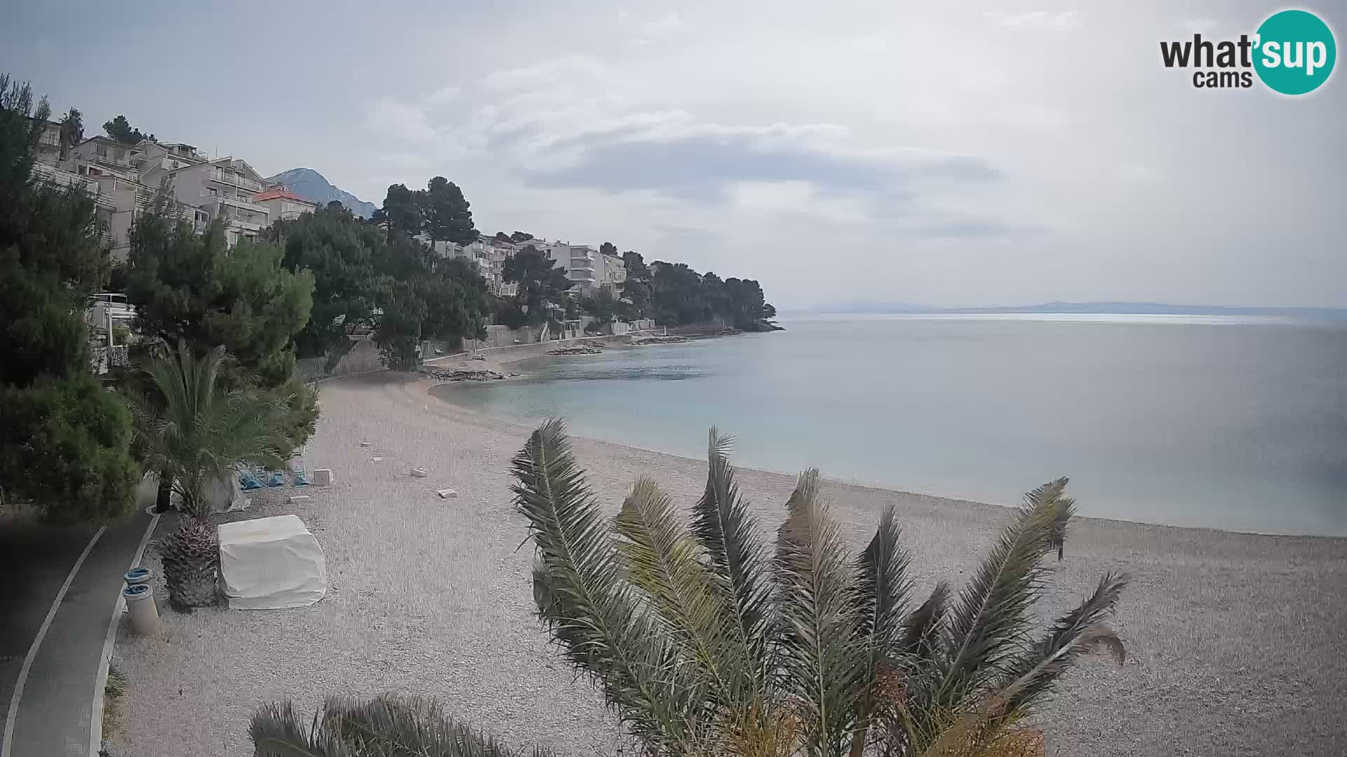 Webcam Playa Lučica Brela – Vista en directo de la costa adriática