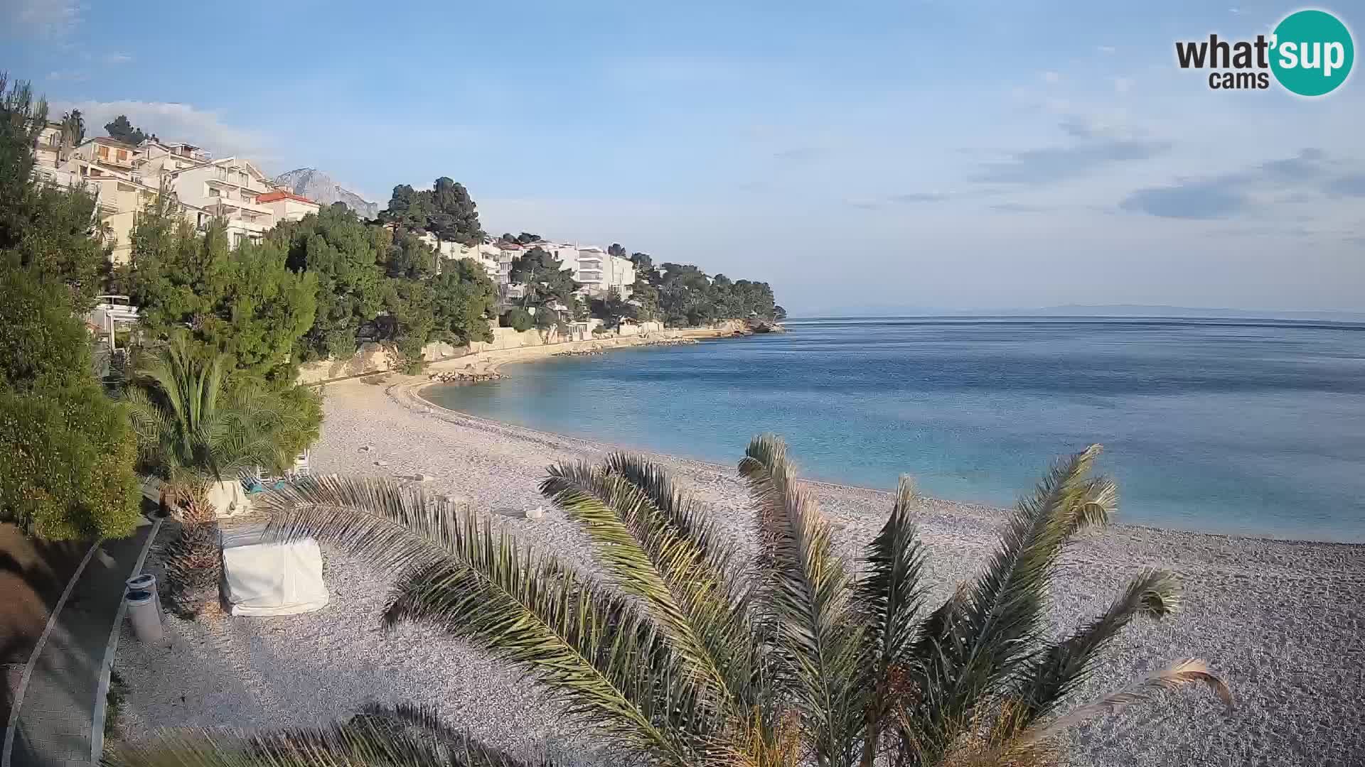 Webcam Spiaggia Lučica Brela – Vista live sulla costa adriatica
