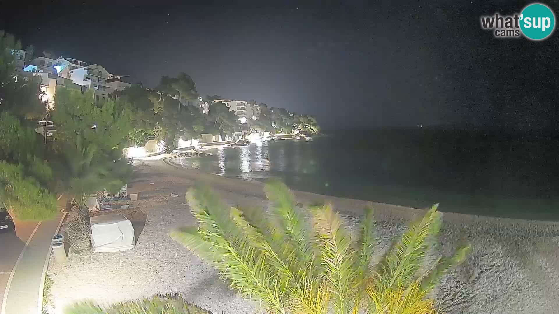 Webcam Lučica Strand Beach Brela – Liveblick von der Adriaküste