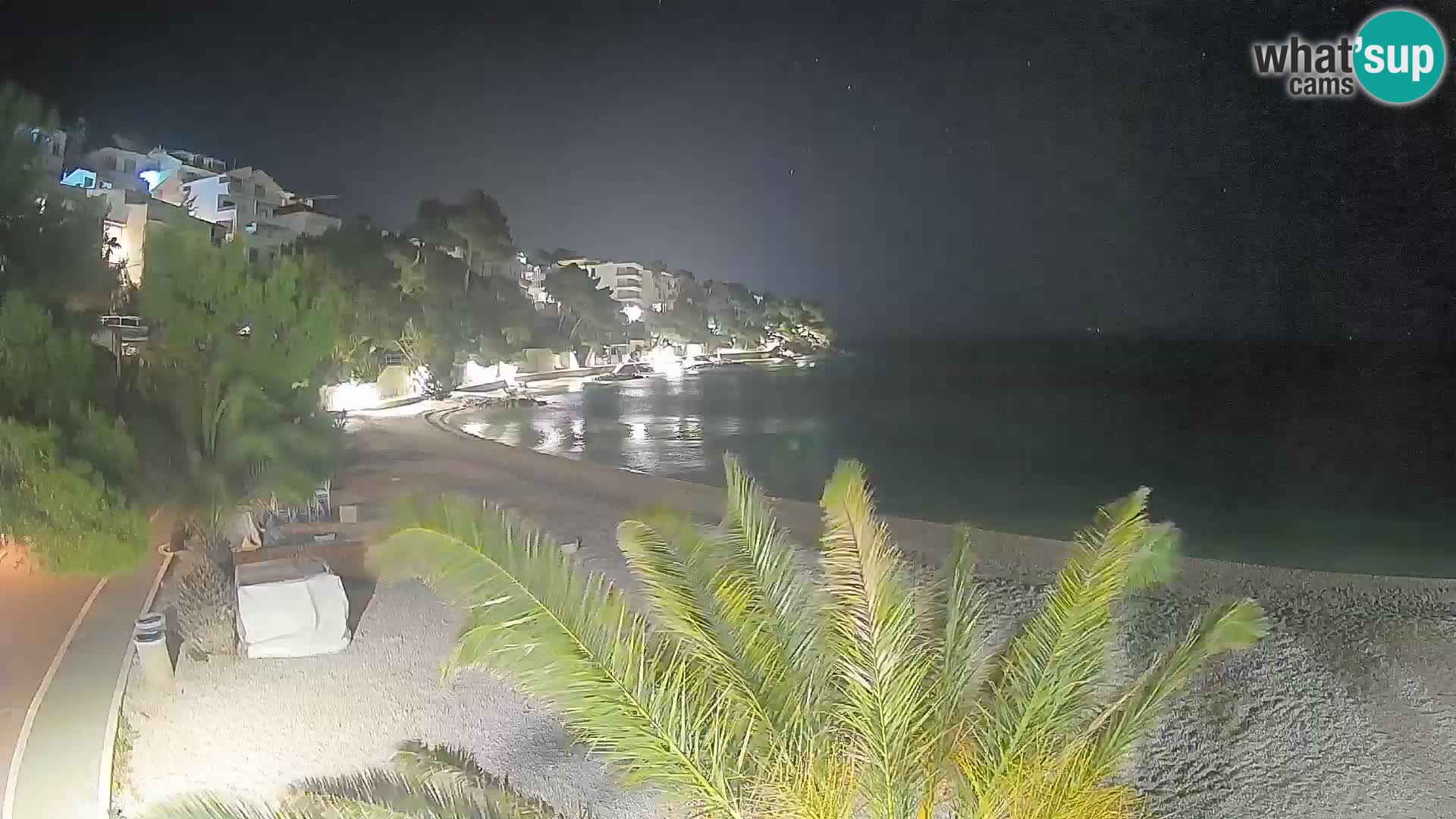 Webcam Spiaggia Lučica Brela – Vista live sulla costa adriatica
