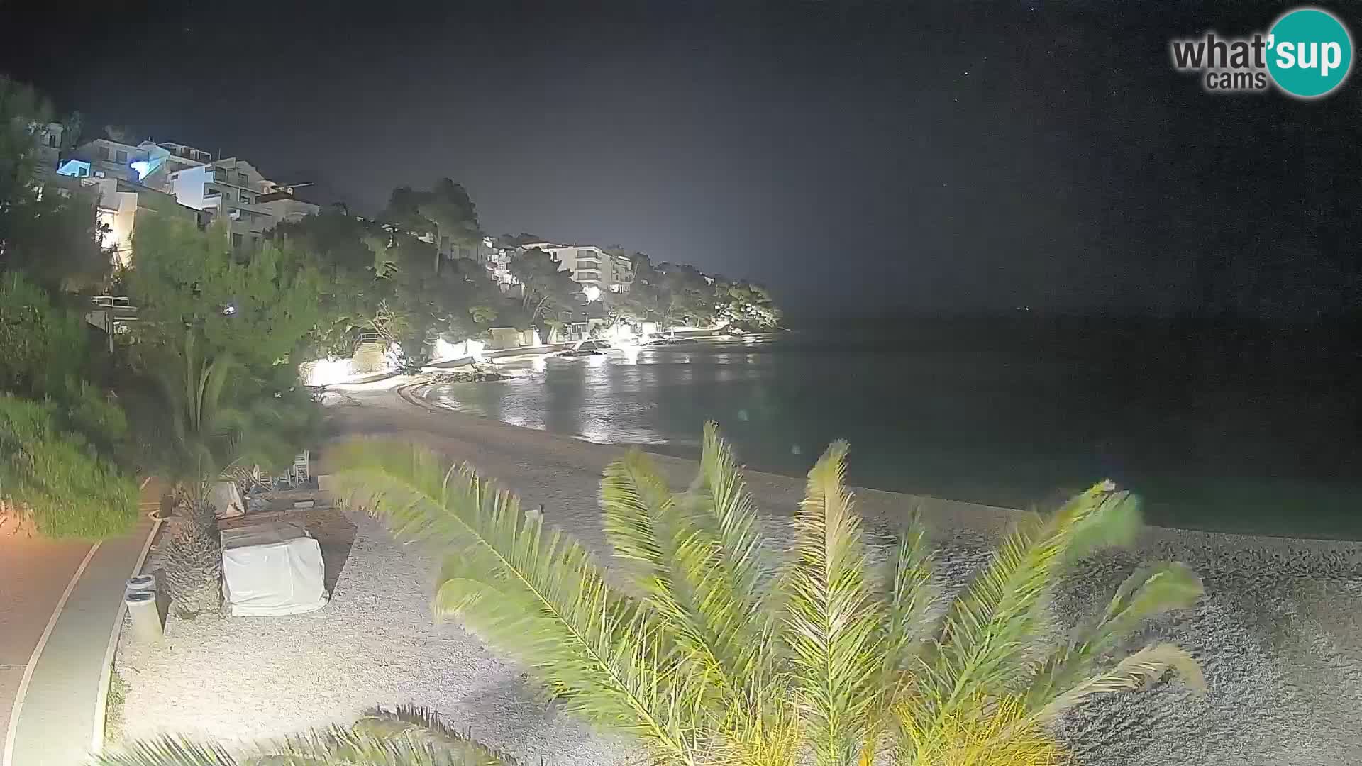 Webcam Lučica Strand Beach Brela – Liveblick von der Adriaküste