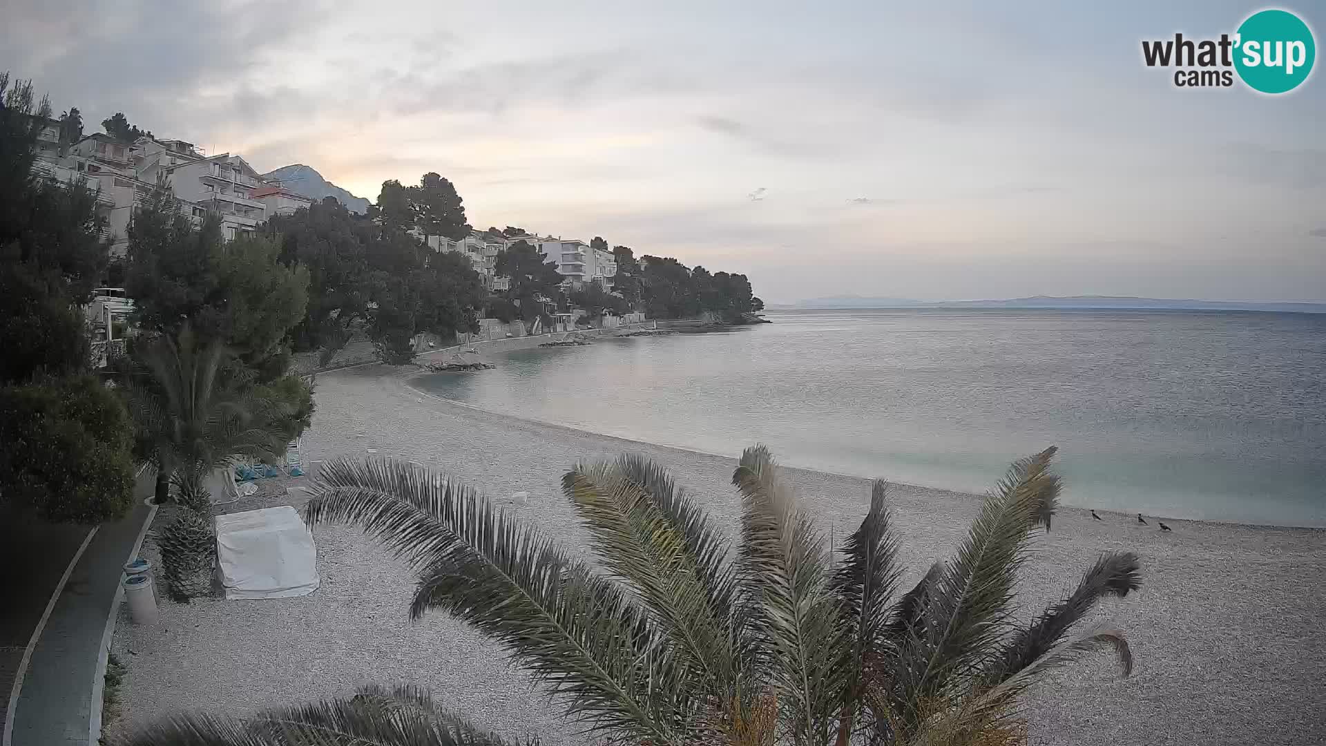 Webcam Plage Lučica Brela – Vue en direct sur la côte adriatique