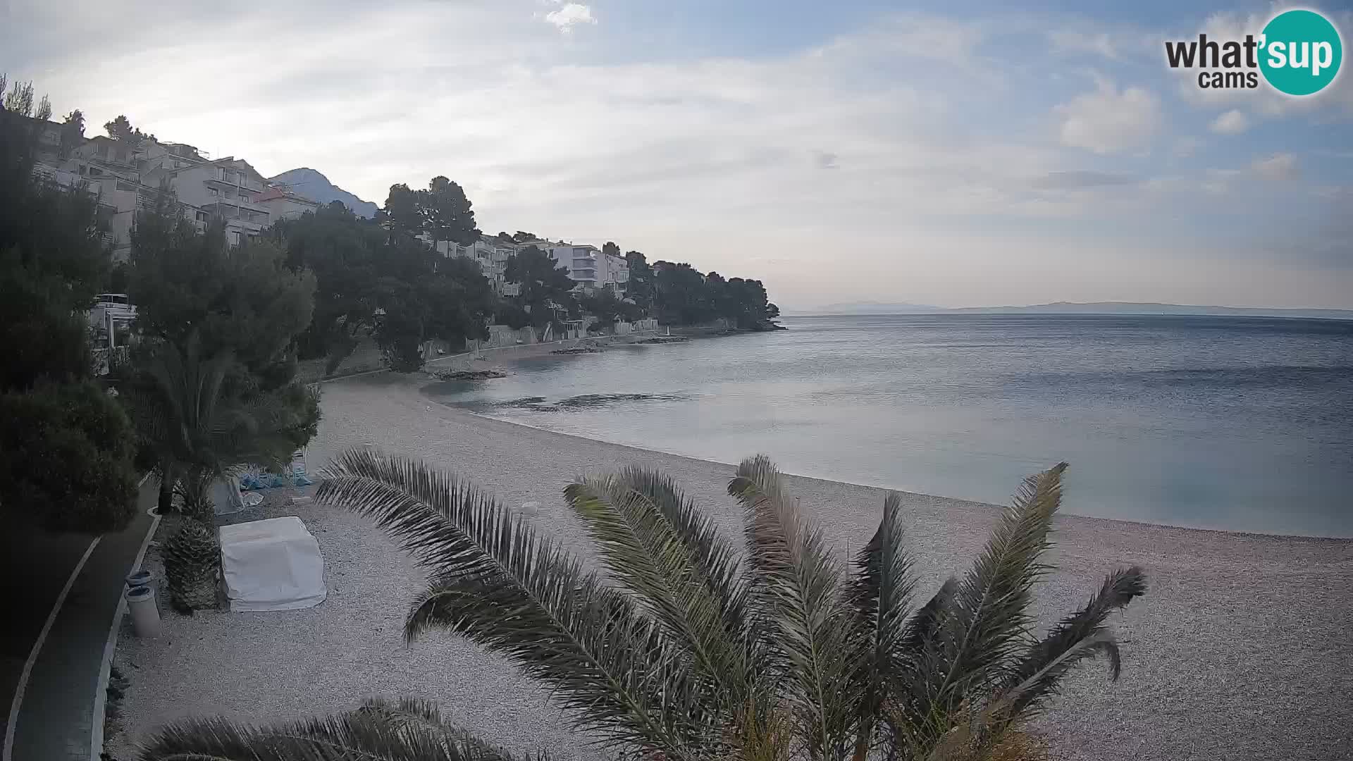 Webcam Plage Lučica Brela – Vue en direct sur la côte adriatique