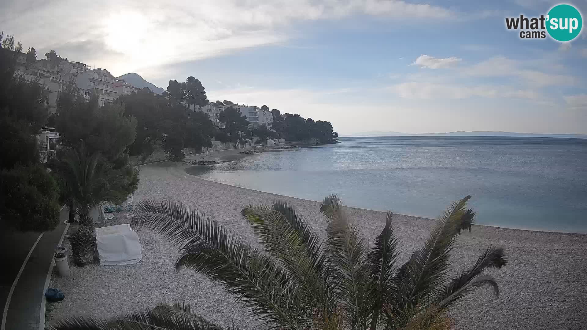 Webcam Spiaggia Lučica Brela – Vista live sulla costa adriatica