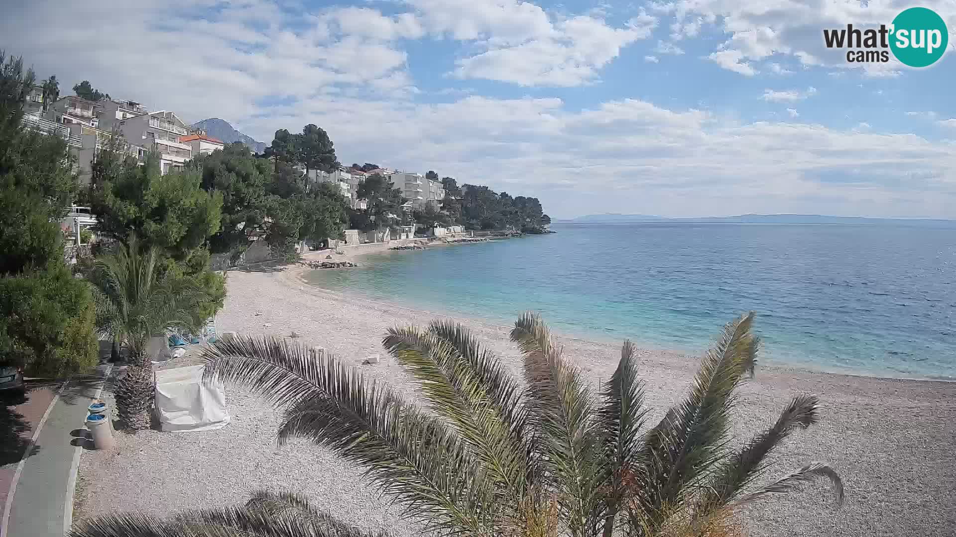 Webcam Spiaggia Lučica Brela – Vista live sulla costa adriatica