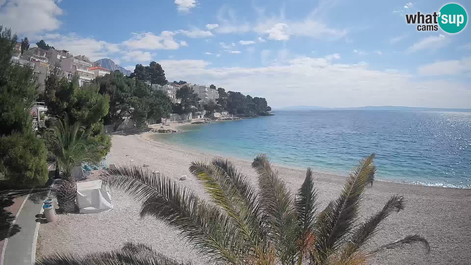 Webcam Playa Lučica Brela – Vista en directo de la costa adriática