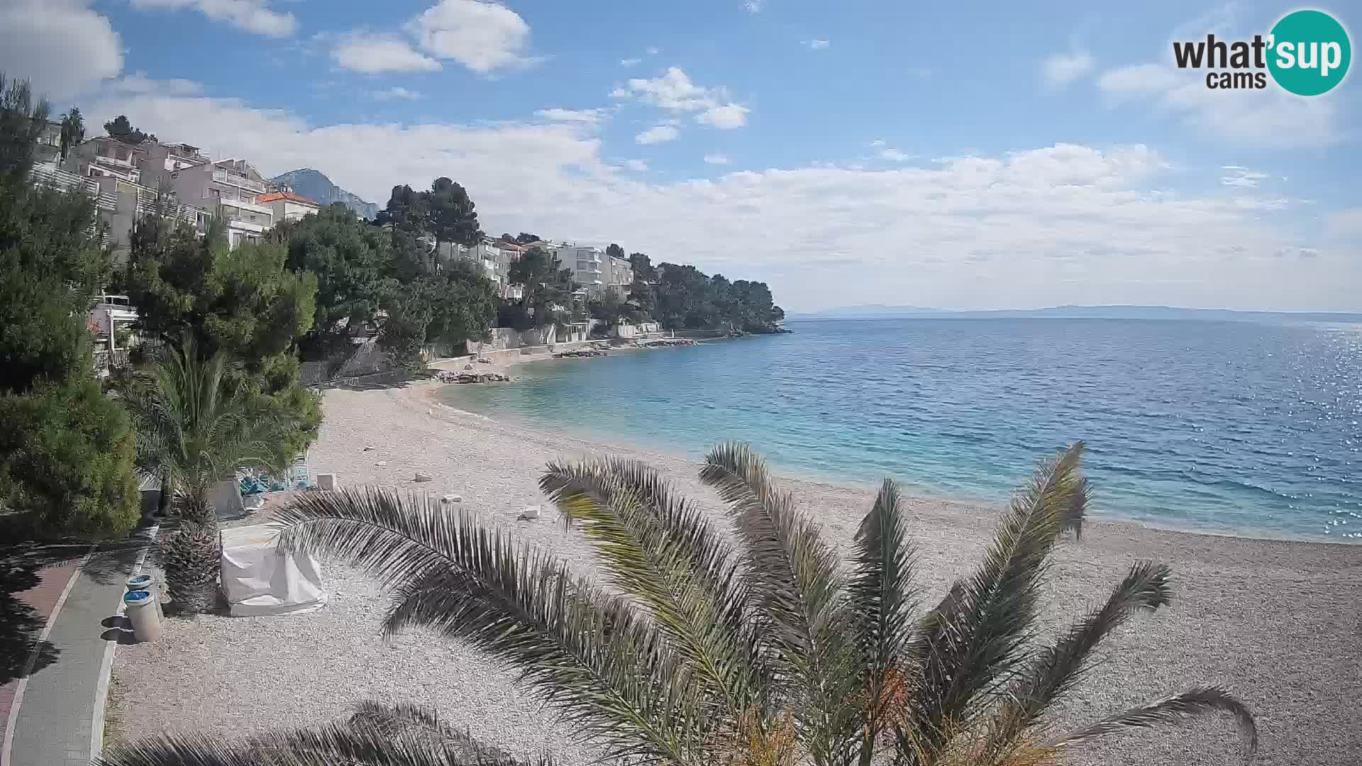 Webcam Spiaggia Lučica Brela – Vista live sulla costa adriatica