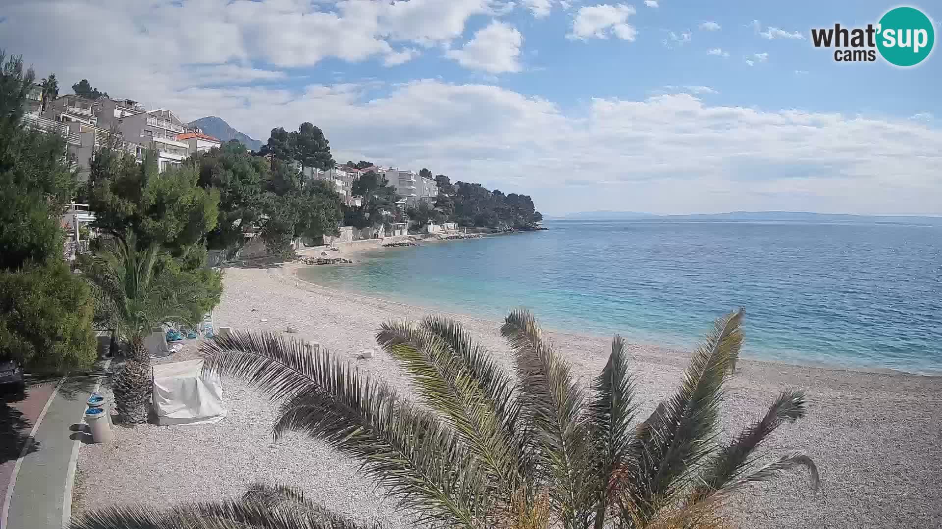 Webcam Spiaggia Lučica Brela – Vista live sulla costa adriatica