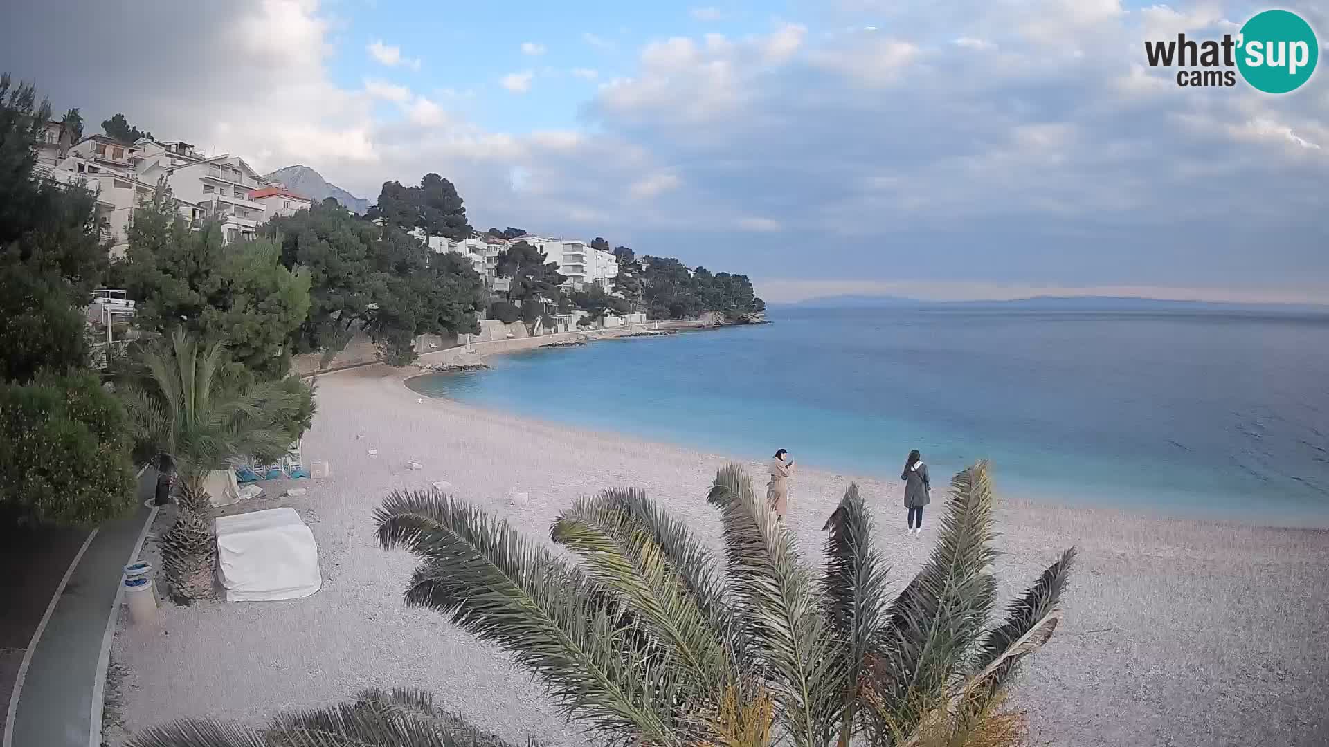 Webcam Lučica Strand Beach Brela – Liveblick von der Adriaküste