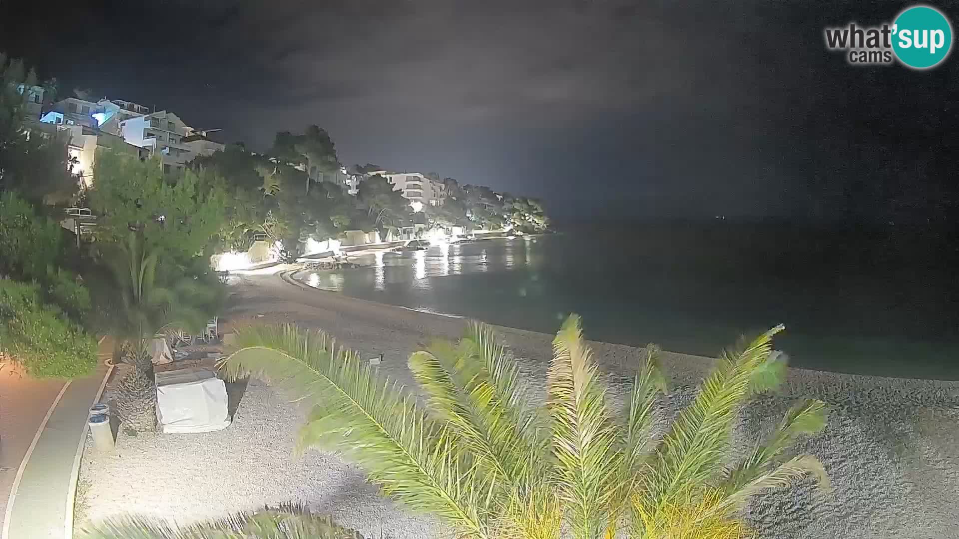 Webcam Spiaggia Lučica Brela – Vista live sulla costa adriatica