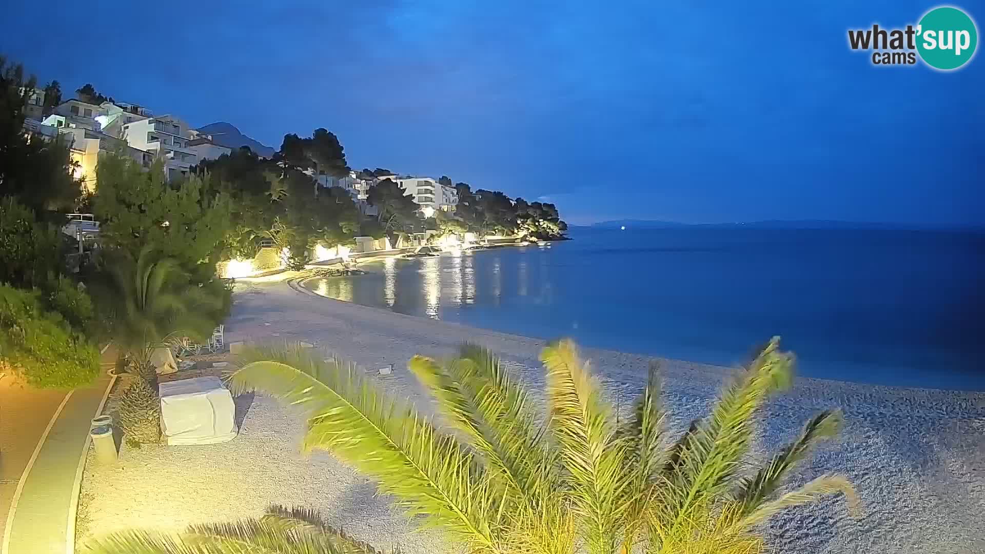 Webcam Spiaggia Lučica Brela – Vista live sulla costa adriatica