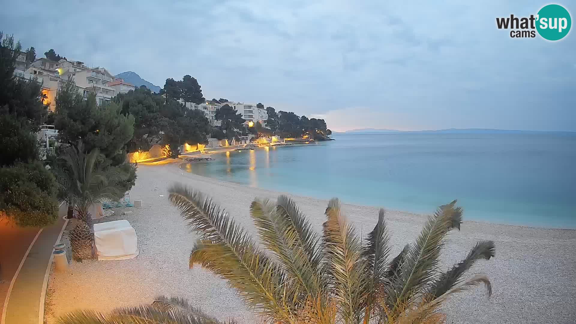 Webcam Spiaggia Lučica Brela – Vista live sulla costa adriatica