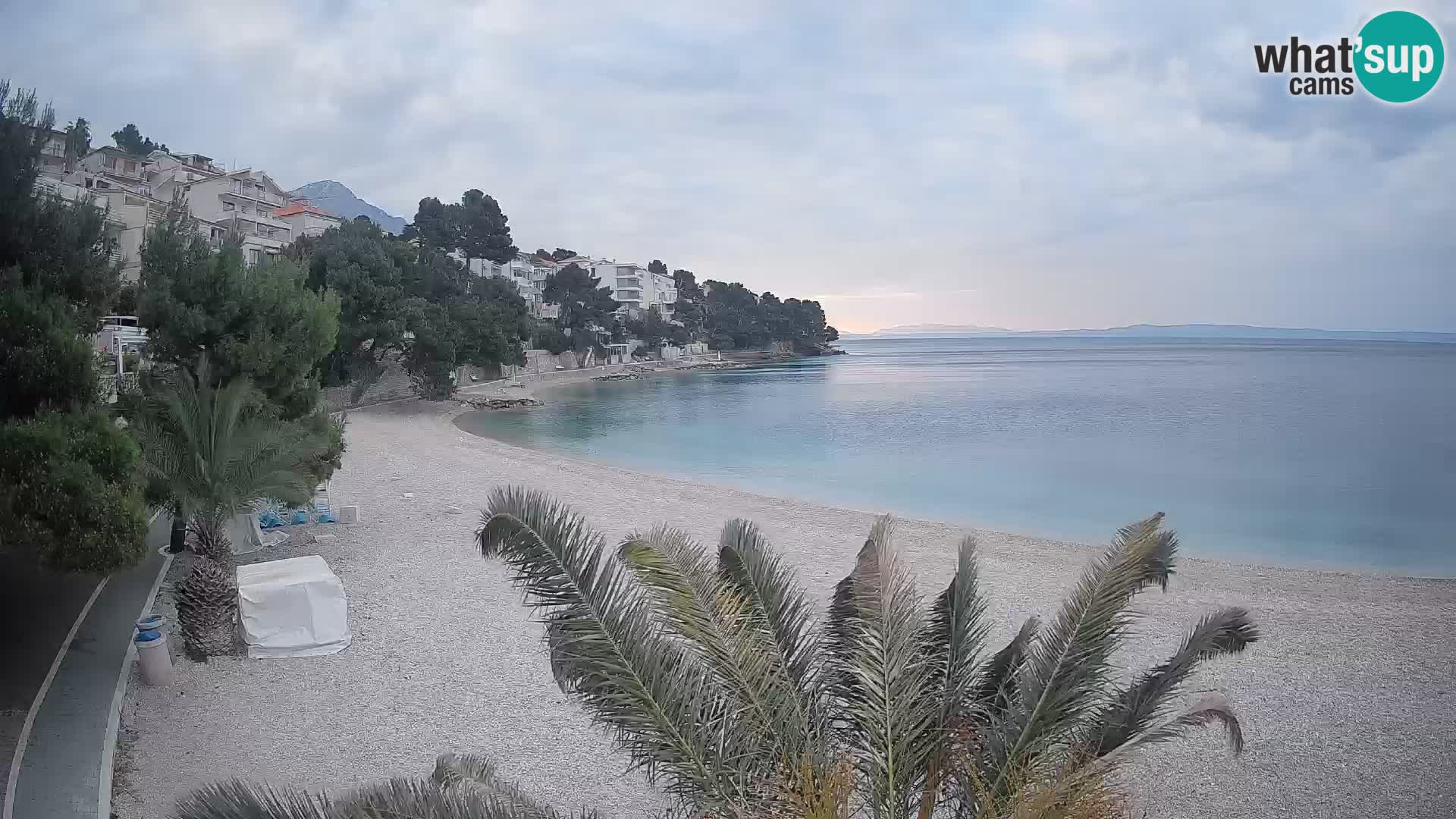 Webcam Spiaggia Lučica Brela – Vista live sulla costa adriatica