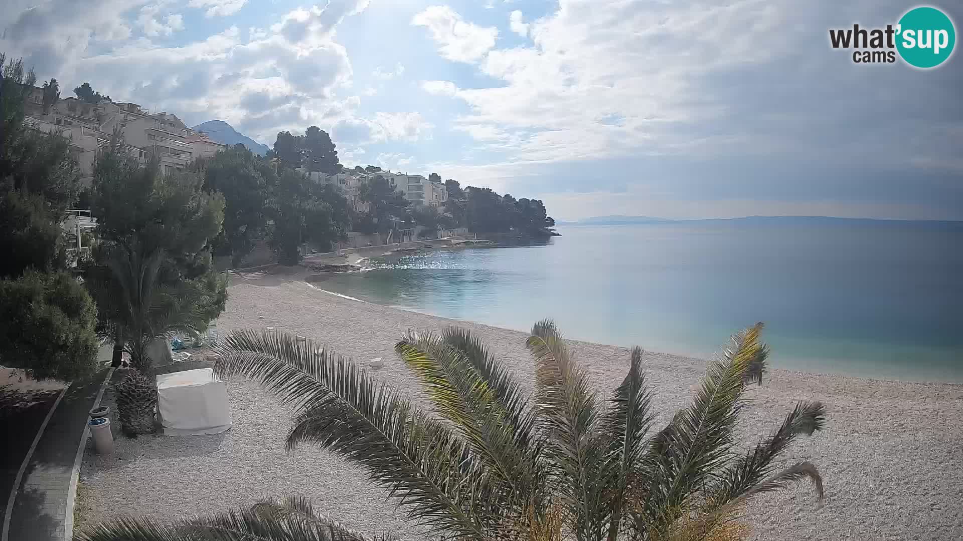 Webcam Lučica Strand Beach Brela – Liveblick von der Adriaküste