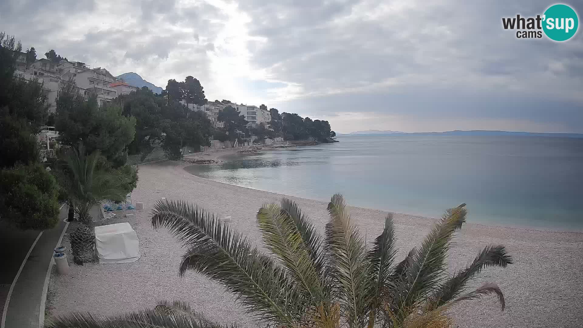 Webcam Spiaggia Lučica Brela – Vista live sulla costa adriatica