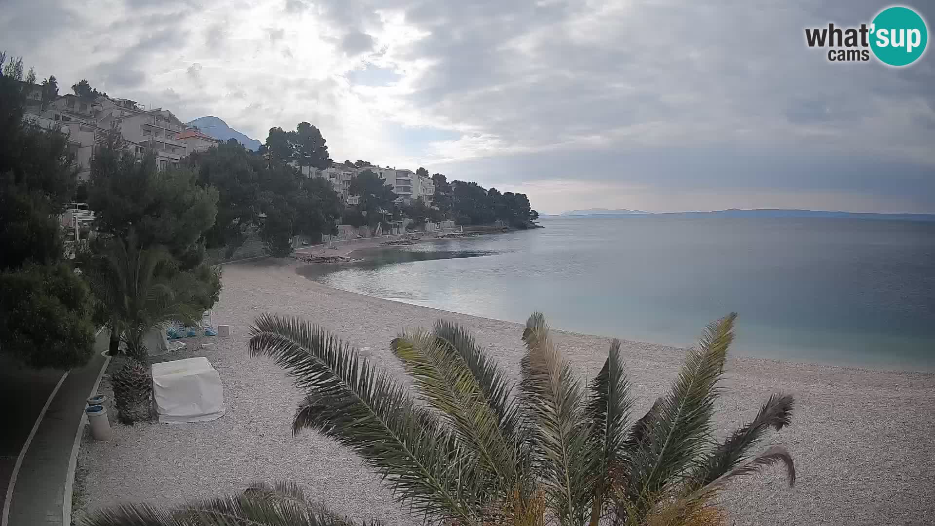 Webcam Playa Lučica Brela – Vista en directo de la costa adriática