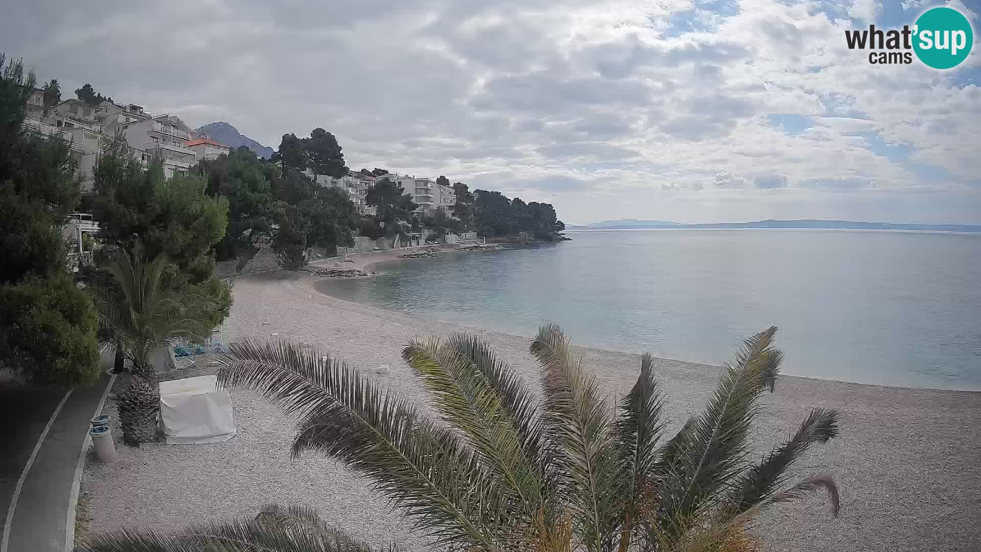 Webcam Lučica Strand Beach Brela – Liveblick von der Adriaküste