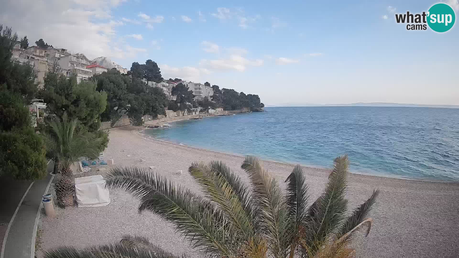 Webcam Plage Lučica Brela – Vue en direct sur la côte adriatique