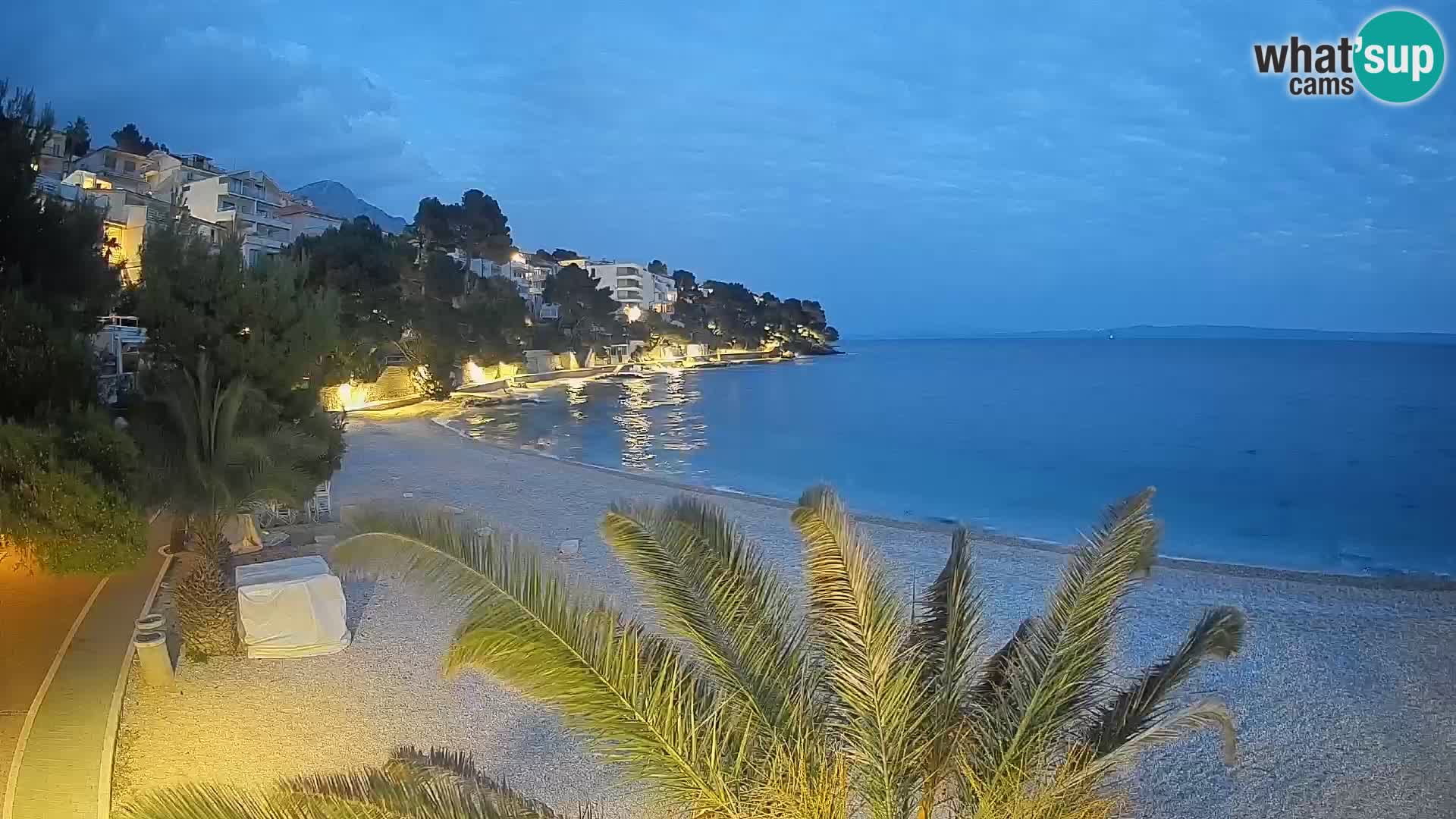 Webcam Spiaggia Lučica Brela – Vista live sulla costa adriatica