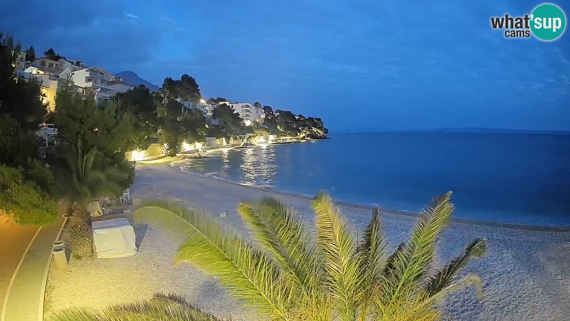 Webcam Spiaggia Lučica Brela – Vista live sulla costa adriatica