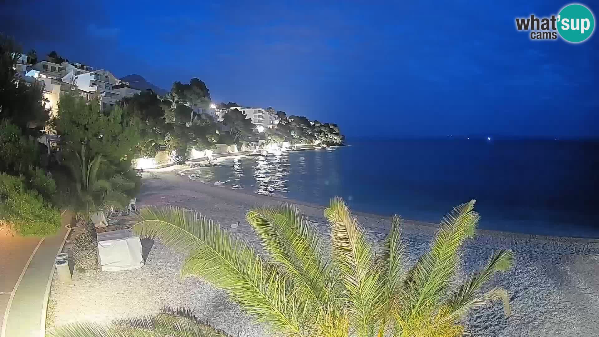 Webcam Plage Lučica Brela – Vue en direct sur la côte adriatique