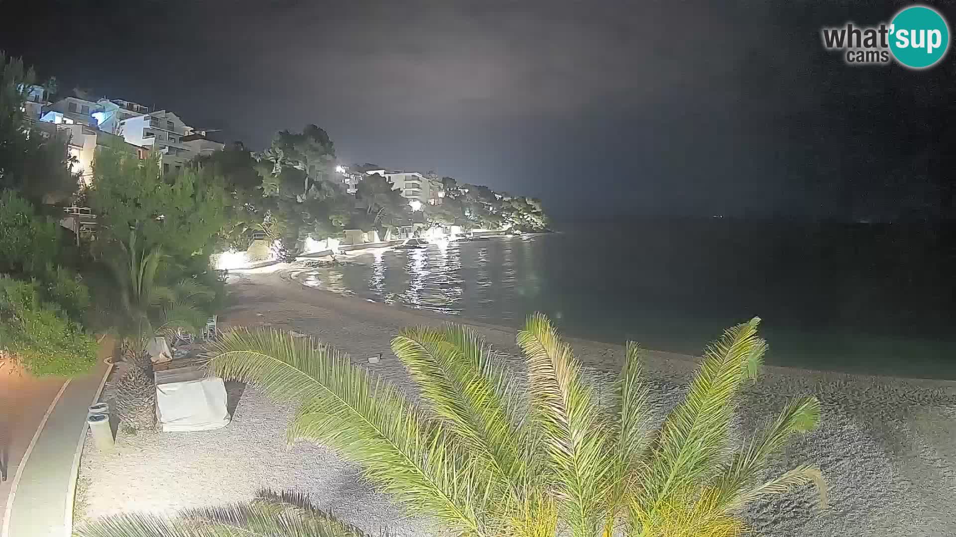Webcam Spiaggia Lučica Brela – Vista live sulla costa adriatica