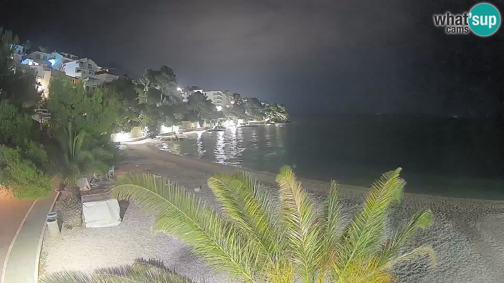 Webcam Plage Lučica Brela – Vue en direct sur la côte adriatique